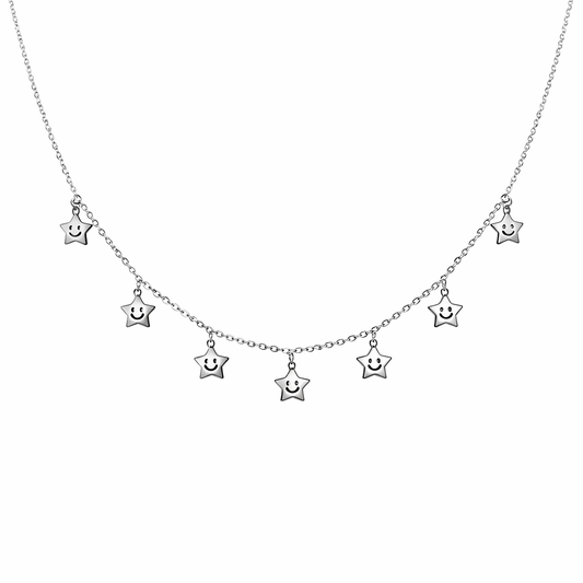 Star Smiley Charm Necklace