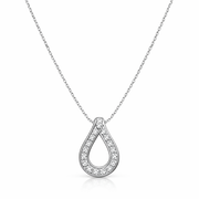 Teardrop Diamond Pendant Necklace