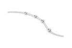Delicate Silver Bead Chain Bracelet