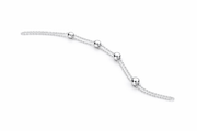 Delicate Silver Bead Chain Bracelet