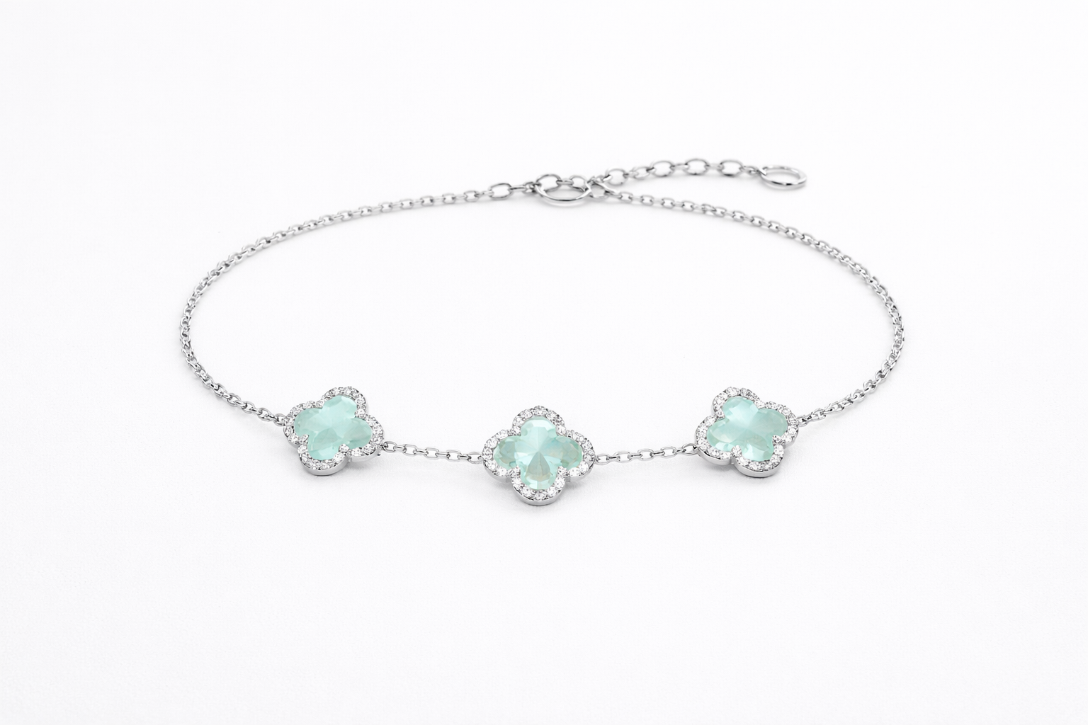 Clover Charm Silver Bracelet