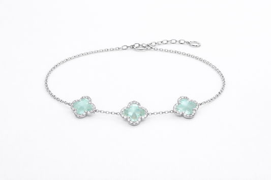 Clover Charm Silver Bracelet