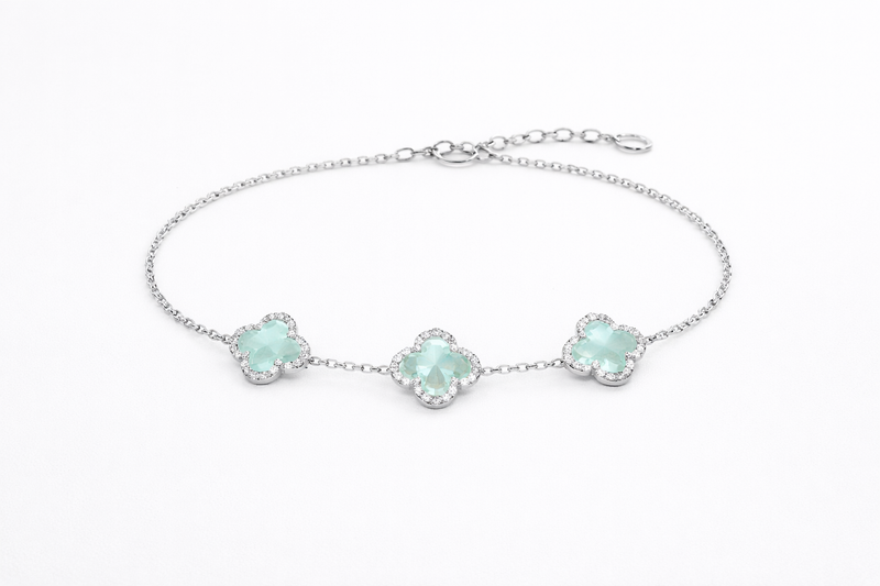 Clover Charm Silver Bracelet
