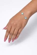 Clover Charm Silver Bracelet