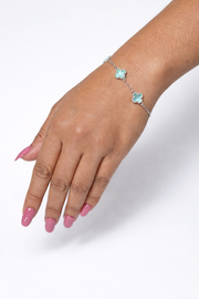 Clover Charm Silver Bracelet