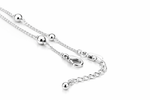 Elegant Silver Double-Chain Beaded Bracelet