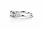 Diamond Split Band Engagement Ring