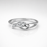 Elegant Leaf Swirl Ring