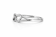 Open Heart Pavé Ring